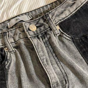 Adika Black color block Jeans